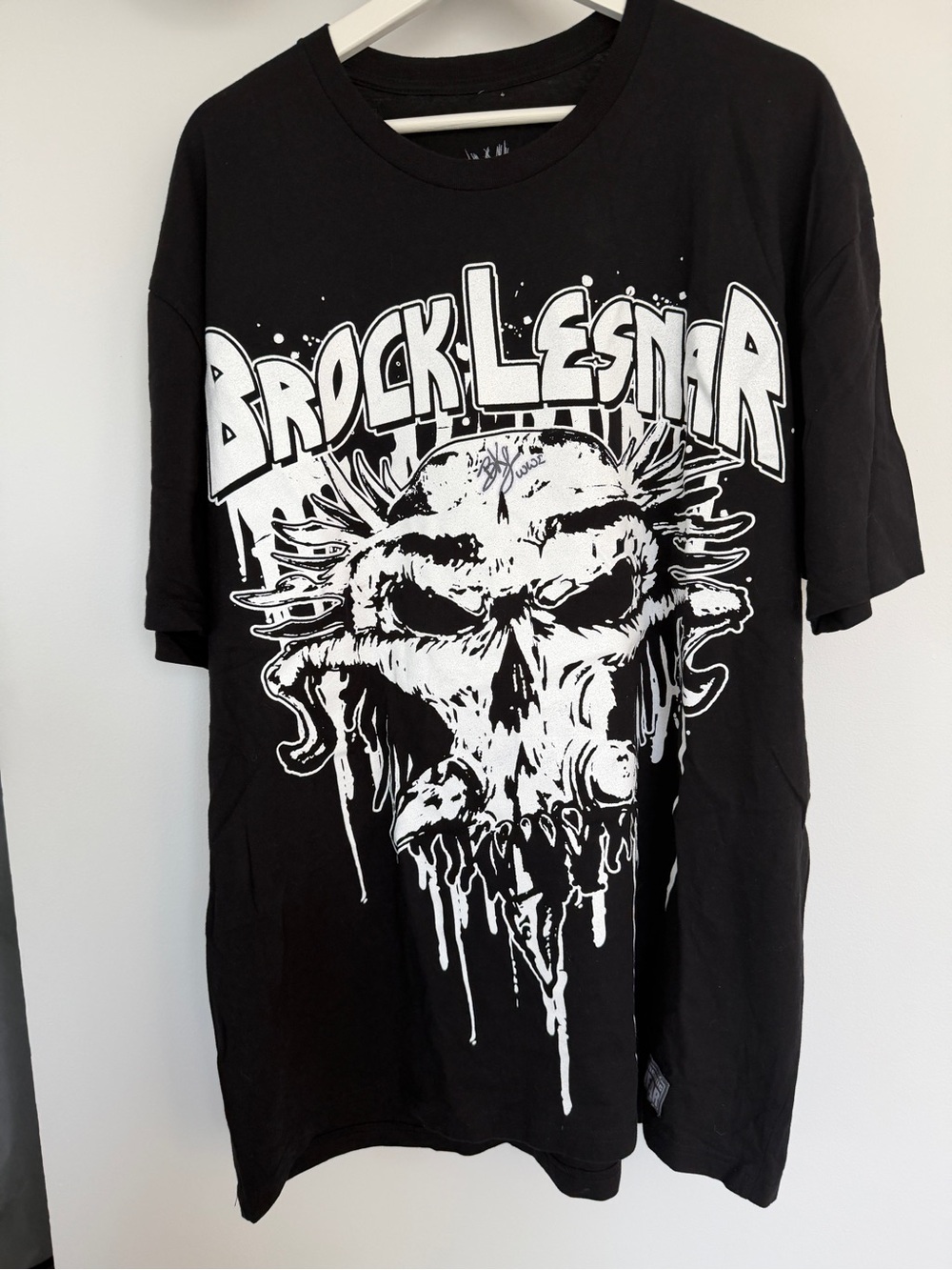 AUTOGRAPHED WWE Brock Lesnar Authentic "Carnage" Skull T-Shirt (Hand-Signed)